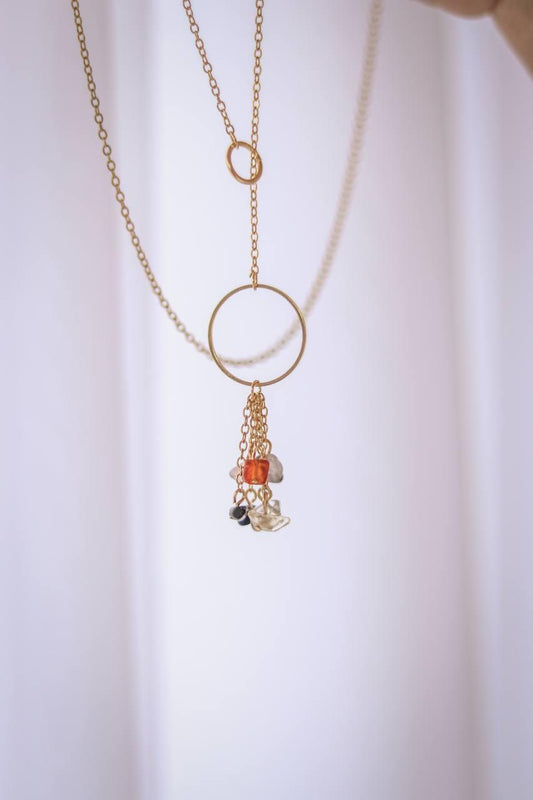 Colar Passante Chakras Banho Ouro
