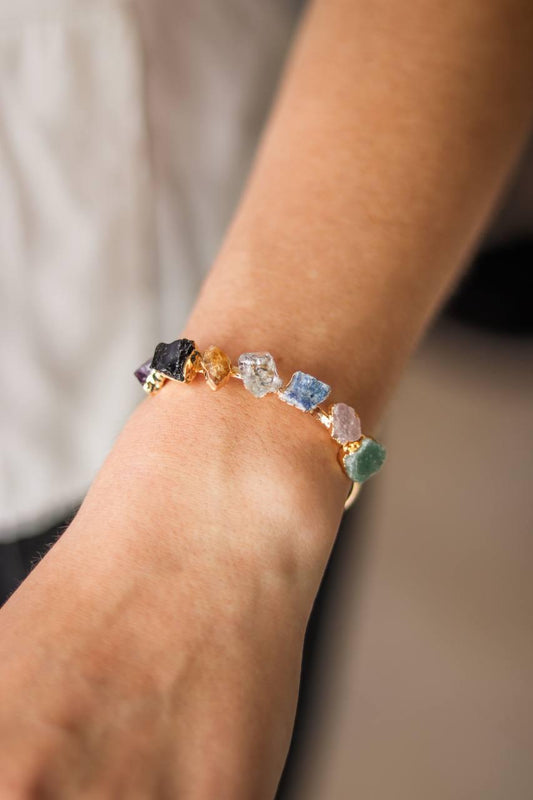 Bracelete Chakras Petit Banho Ouro