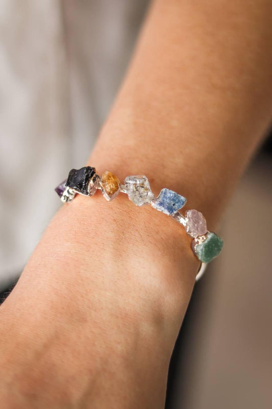 Bracelete Chakras Petit Banho Prata