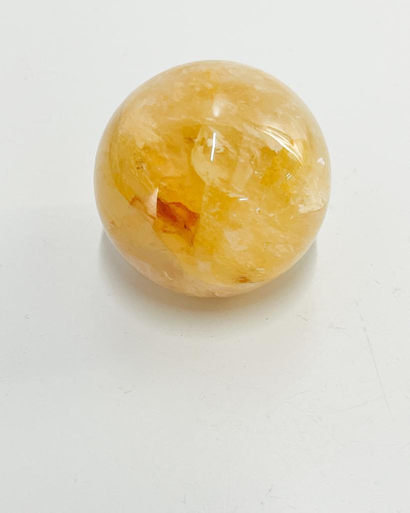 Bola Quartzo Agente Cura Ouro 4,6 cm aprox.