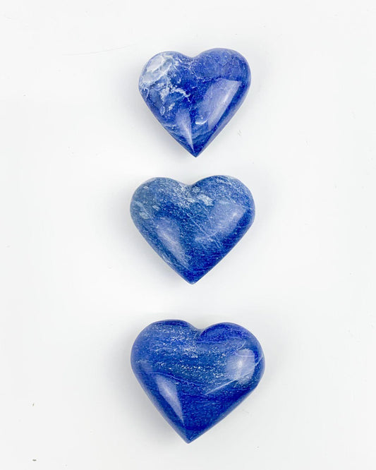 Coração Dumortierita com Quartzo azul 45 gramas  aprox.