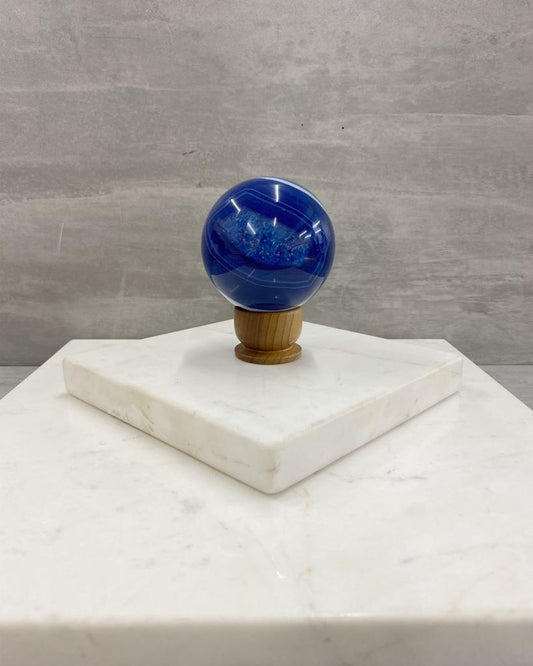 Bola Ágata azul tingida 4,7 cm aprox.