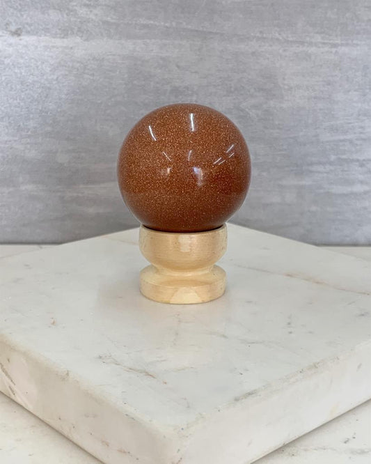 Bola Goldstone marrom 4,6 cm aprox.