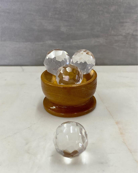 Bola facetada Cristal de Quartzo Pequena