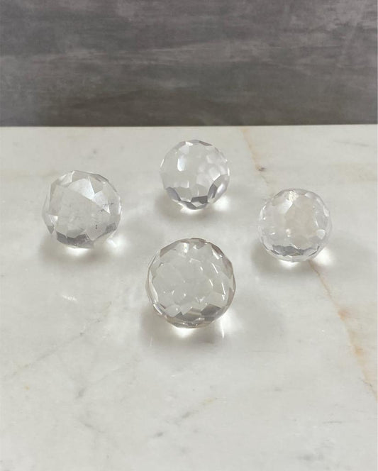 Bola facetada Cristal de Quartzo Pequena