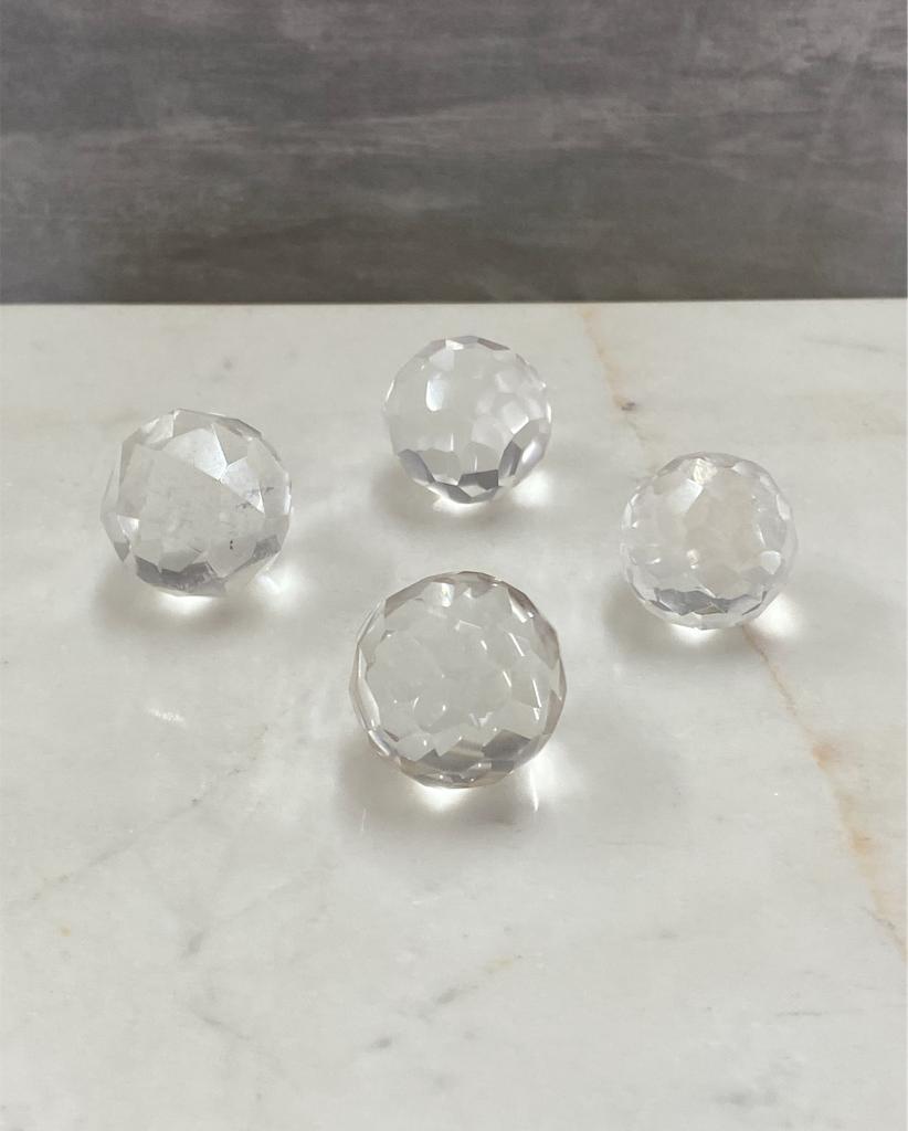 Bola facetada Cristal de Quartzo Pequena