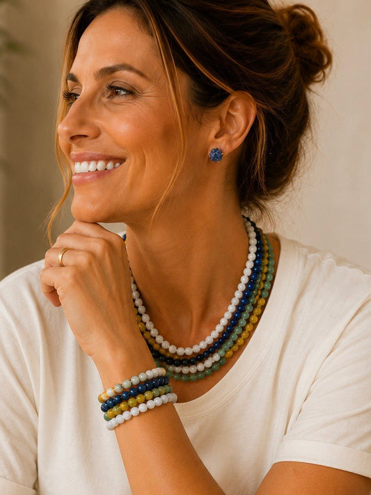 Choker Pedra Natural Selenita Branca Esferas Raiz  Banho Ouro