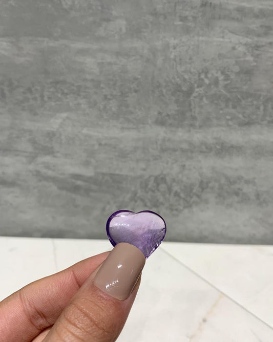 Coração Ametista 2,5 cm aprox.