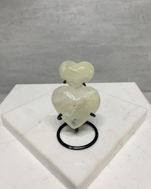 Coração Cristal com Enxofre 4,0 a 4,7 cm aprox.