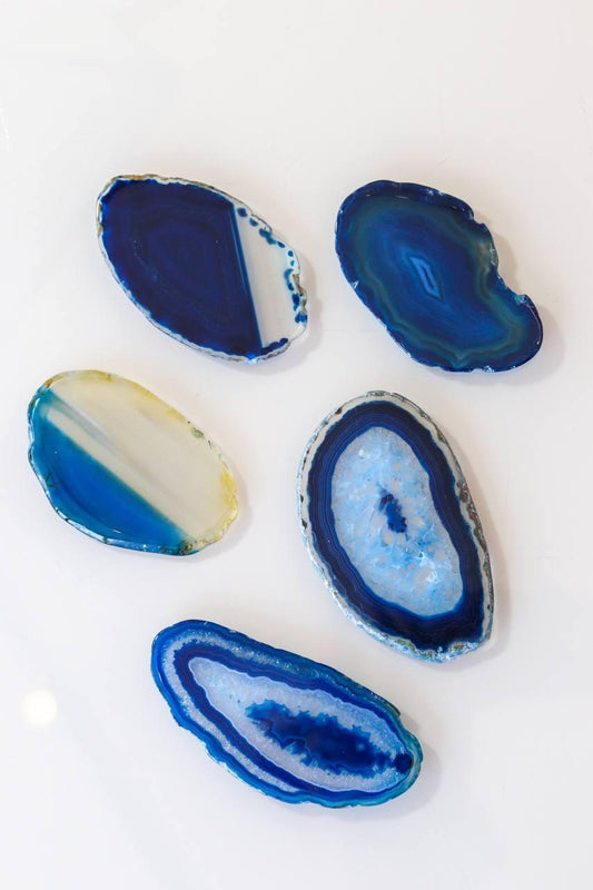 Chapa Ágata Azul Tingida 0