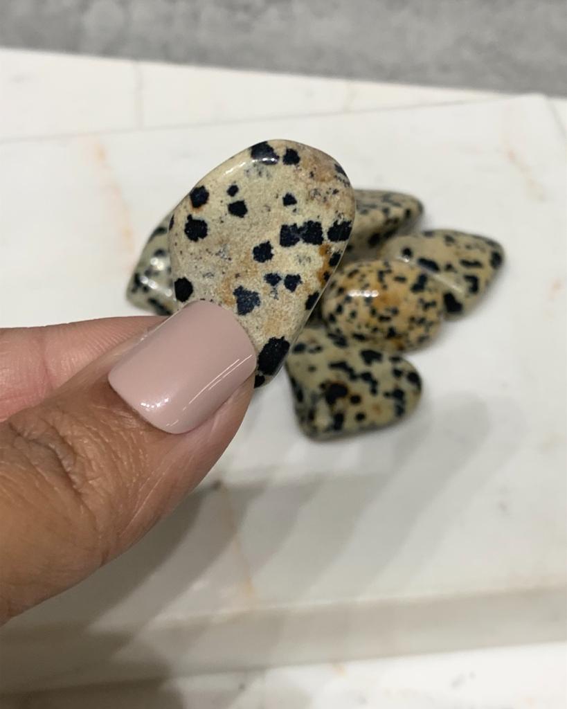 Pedra Dalmata Rolada 10 a 13 gramas