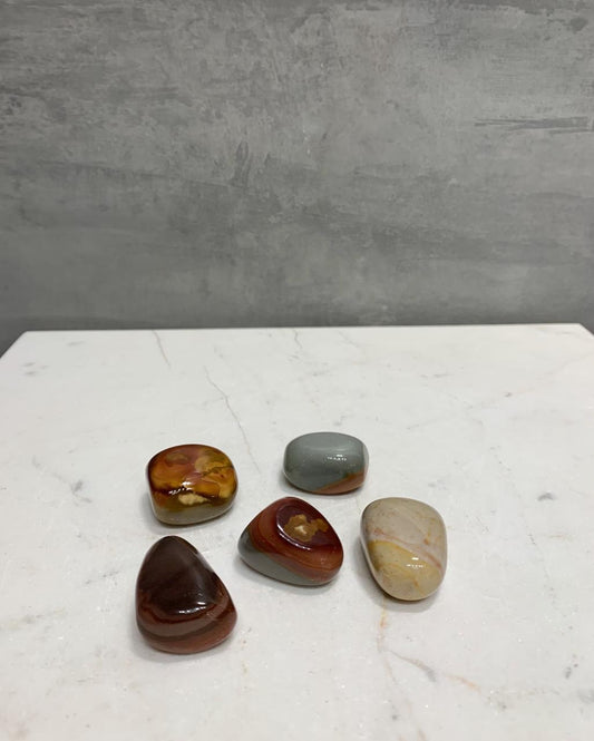 Pedra Jaspe Policromo Rolado 10 a 13 gramas