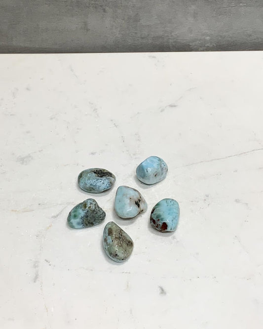 Pedra Larimar Rolado 5 a 6 gramas