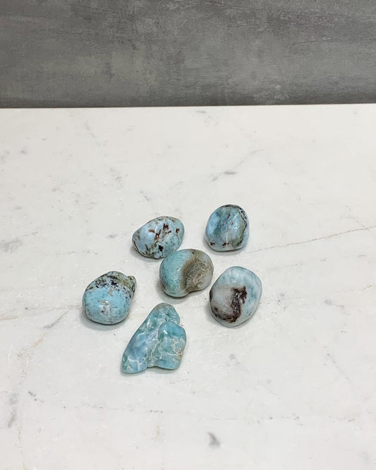 Pedra Larimar Rolado 7 a 8 gramas