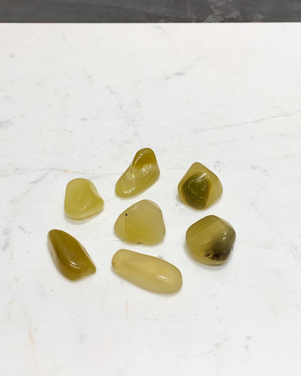 Pedra Opala Amarela rolada 4 a 6 gramas
