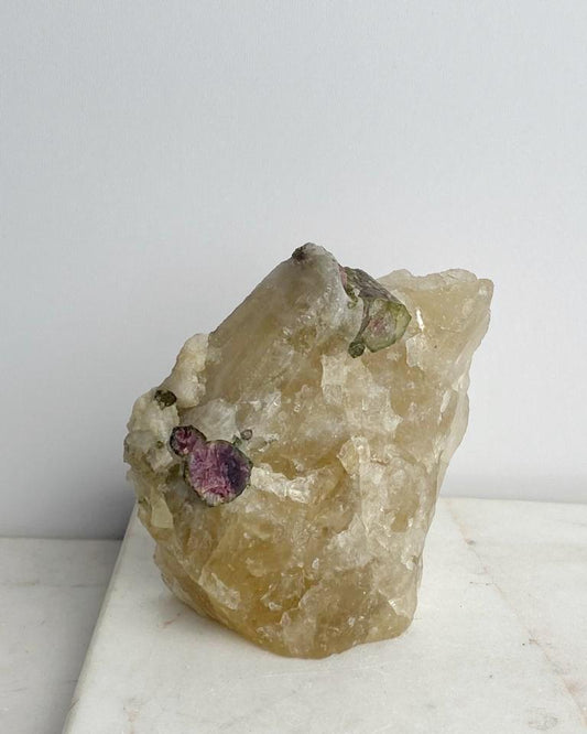 Pedra Turmalina Melancia no Quartzo Bruto 345 g