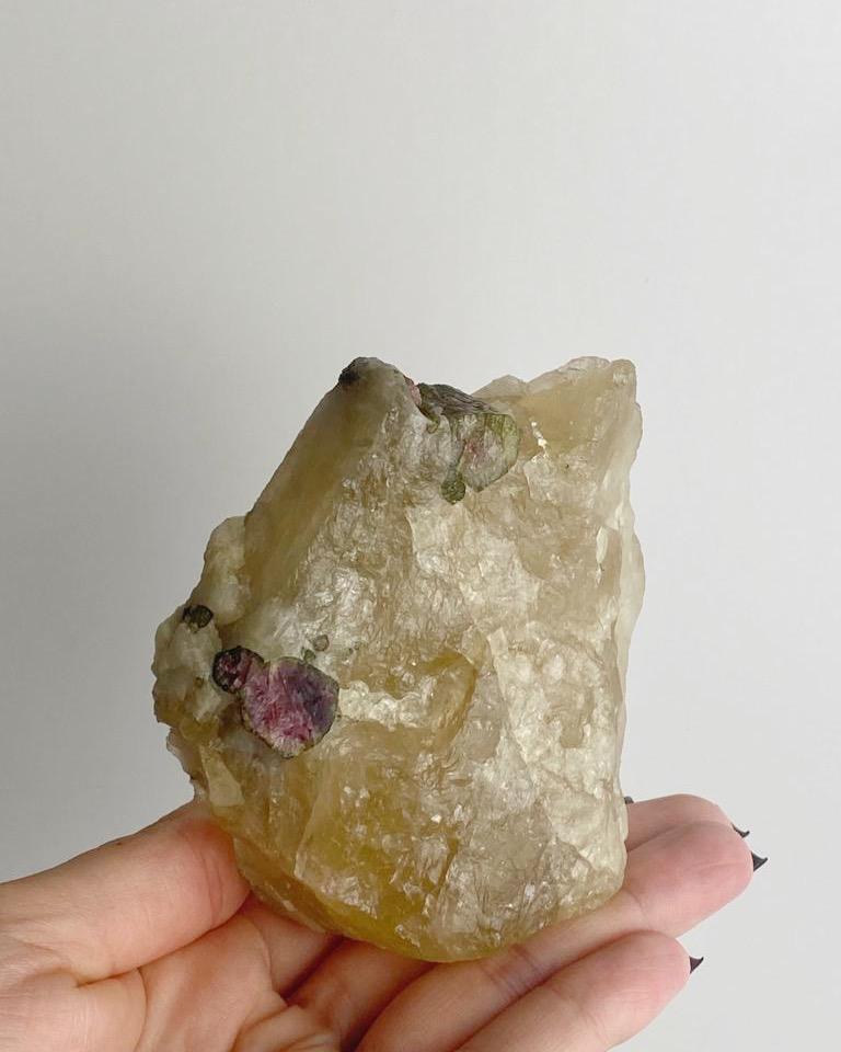 Pedra Turmalina Melancia no Quartzo Bruto 345 g