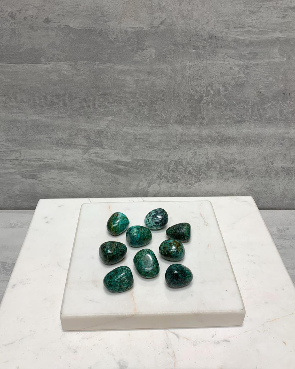 Pedra Turquesa natural rolada 12 a 15 gramas