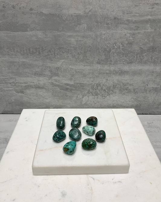 Pedra Turquesa rolada natural Africa 9 a 11 gramas