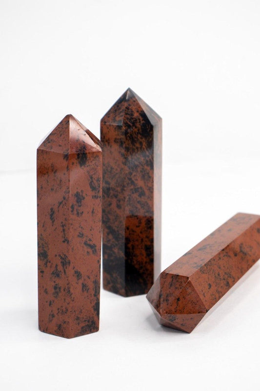 Ponta Polida Obsidiana Marrom 150 a 166 gramas