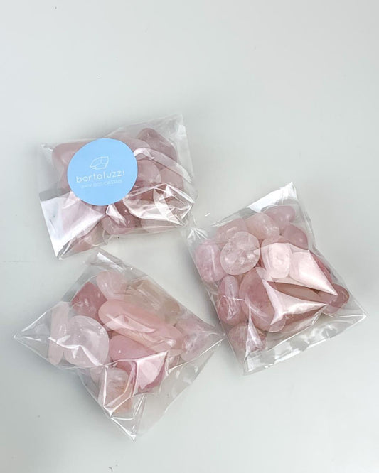 Kit Quartzo Rosa Rolado 200 gramas