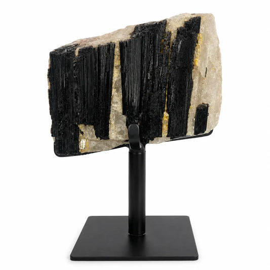 Turmalina Grande Base Metal Preto Fosco - 7.860kg