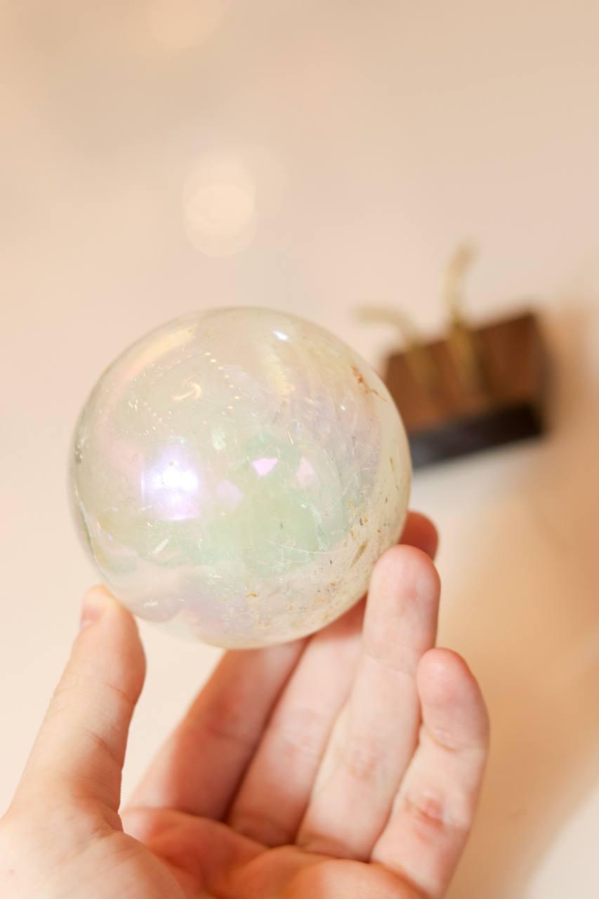 Bola Cristal de Quartzo Perolizado 6,0 cm