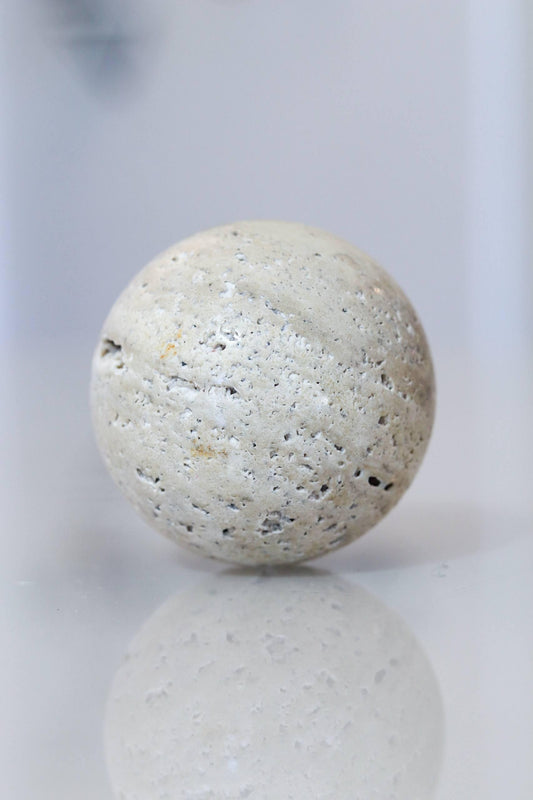 Bola Marmore Travertino Pequena