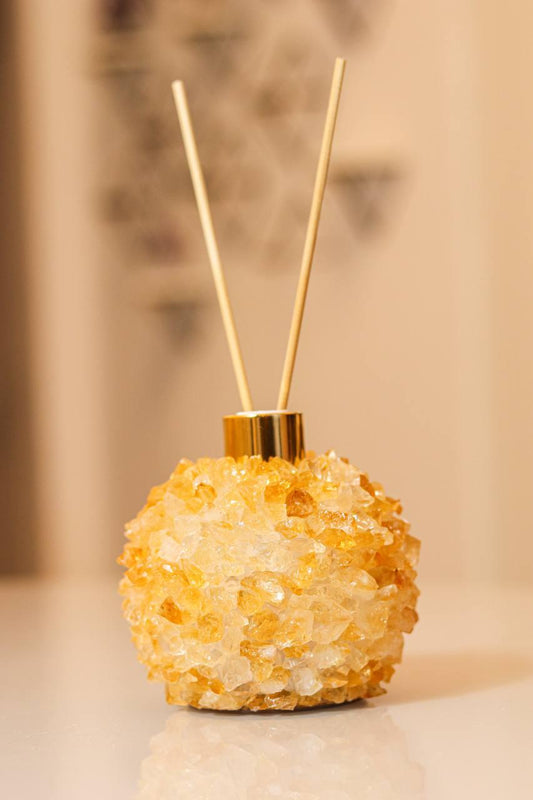 Difusor Citrino Banho Ouro