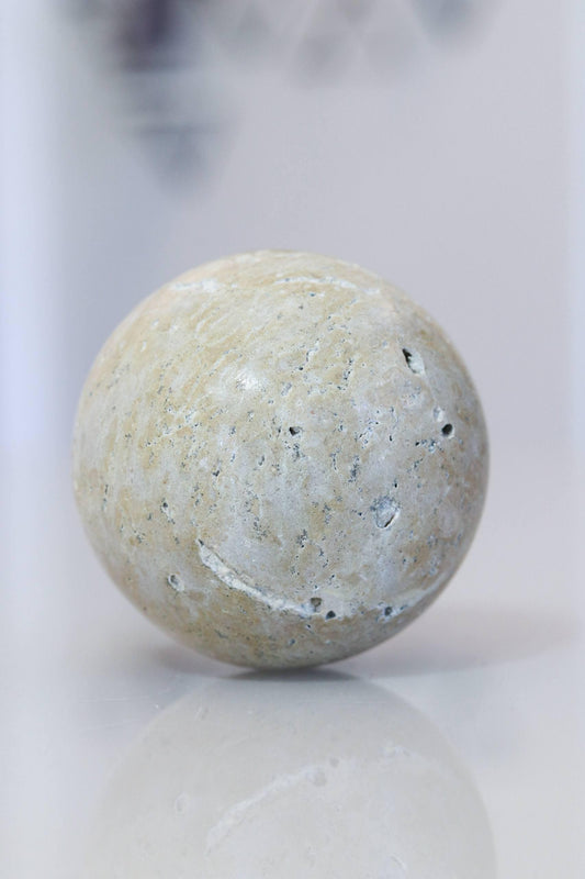 Bola Marmore Travertino Média