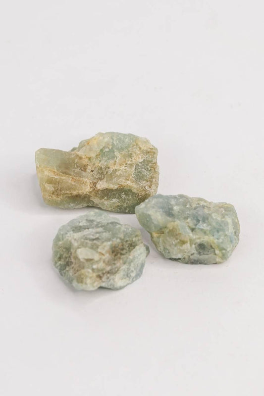 Kit Três Pedra Água Marinha Bruta 40 a 48 gramas