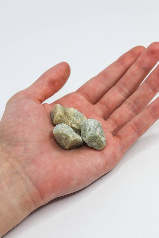 Kit Três Pedra Água Marinha Bruta 40 a 48 gramas