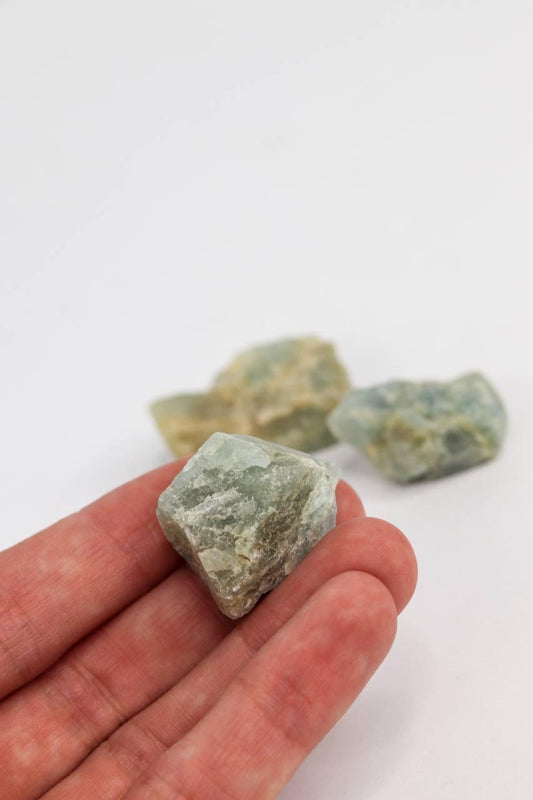 Kit Três Pedra Água Marinha Bruta 40 a 48 gramas