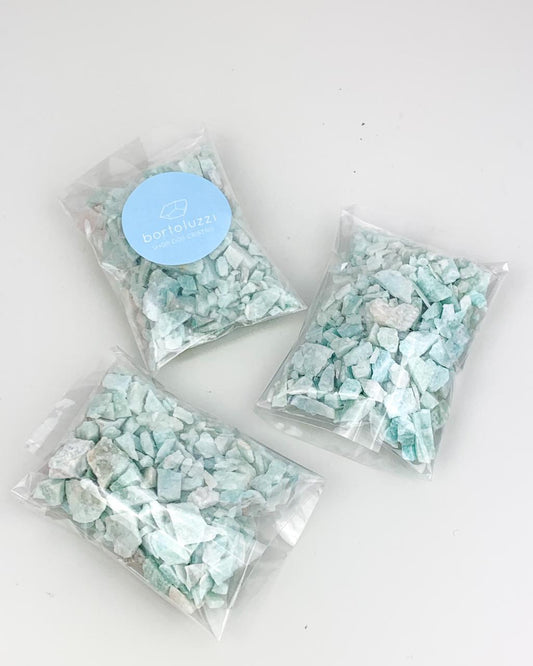 Kit Amazonita Cascalho Bruto 100 gramas