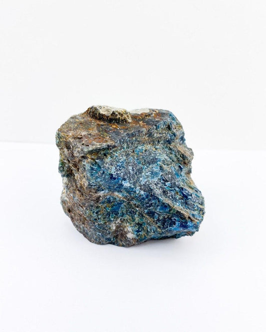 Pedra Apatita Azul Bruta 433 gramas