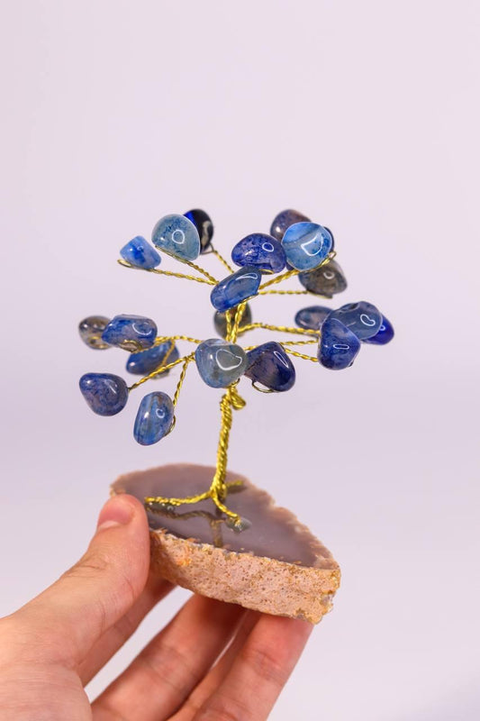 Árvore pedra Ágata azul mini