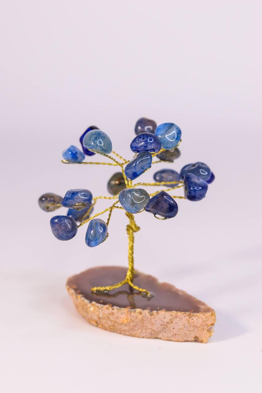Árvore pedra Ágata azul mini