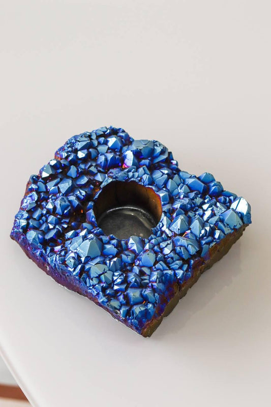 Porta Vela Drusa Quartzo Titânio Azul