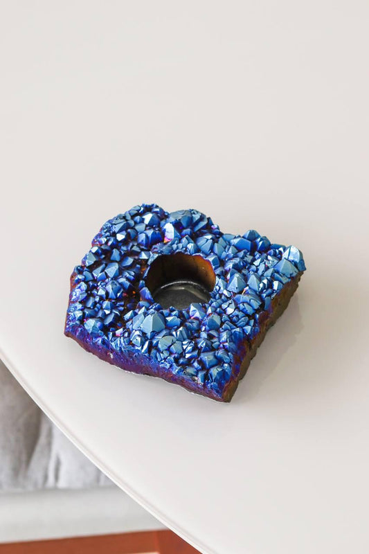 Porta Vela Drusa Quartzo Titânio Azul