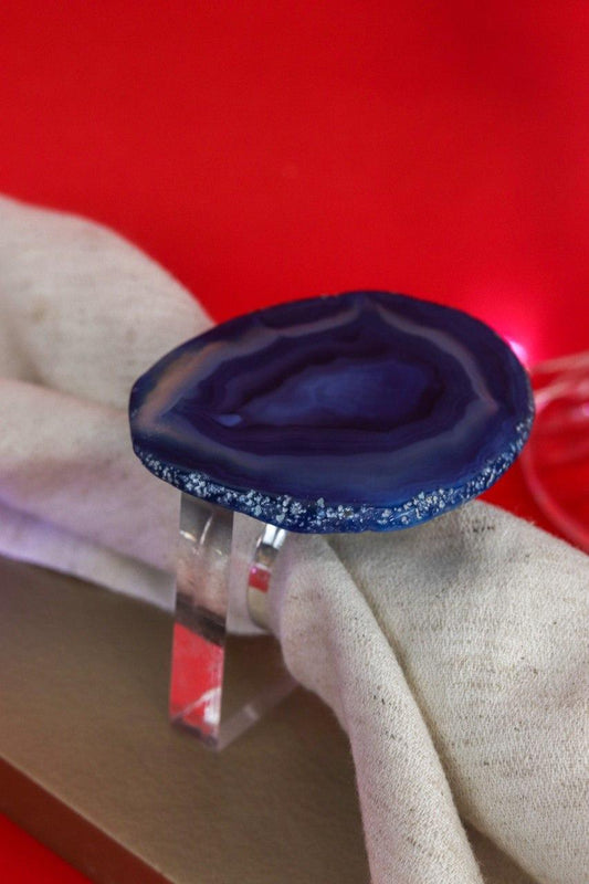 Kit Porta Guardanapo Ágata Azul