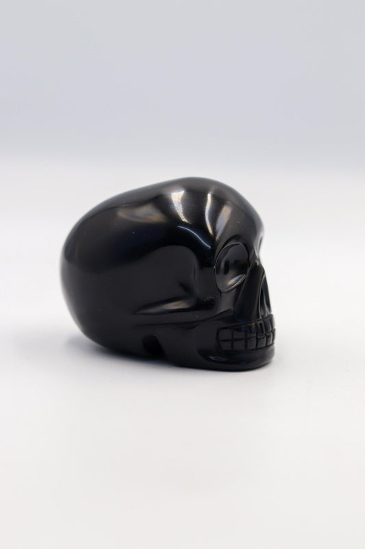 Crânio Obsidiana Preta 340 a 356 gramas aprox.