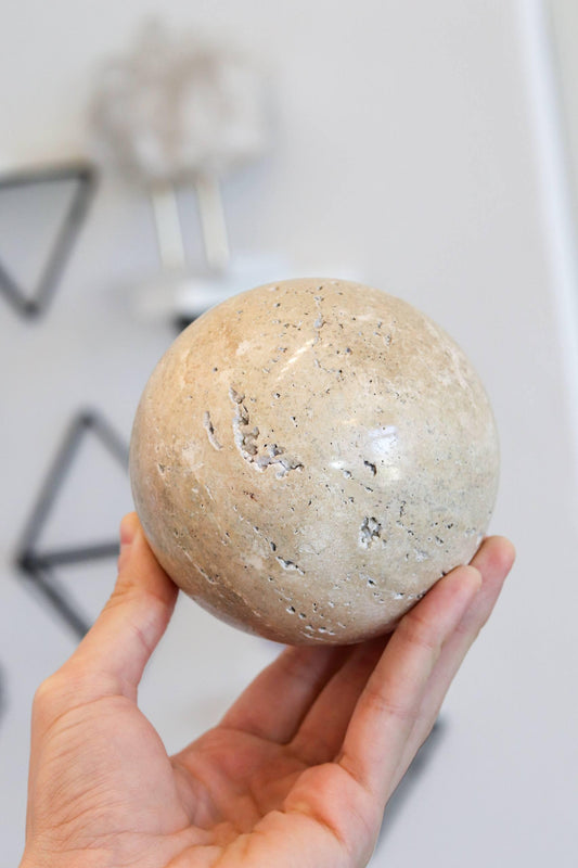 Bola Marmore Travertino Grande