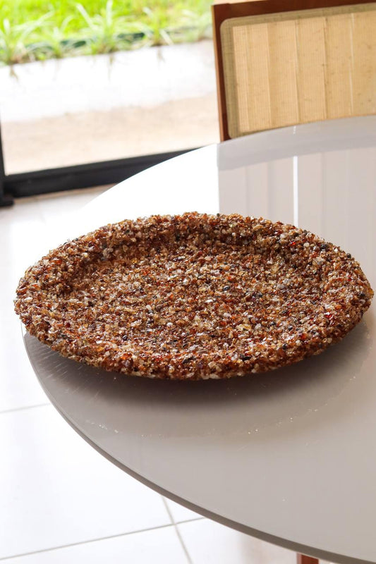 Bandeja Pedra Natural Micro Citrino Grande
