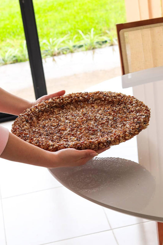 Bandeja Pedra Natural Micro Citrino Grande