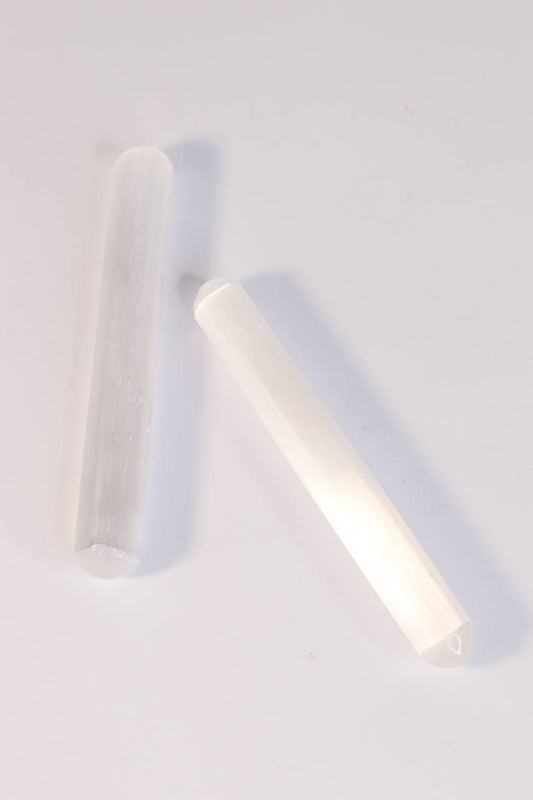 Bastão Massageador Selenita Branca 16 cm