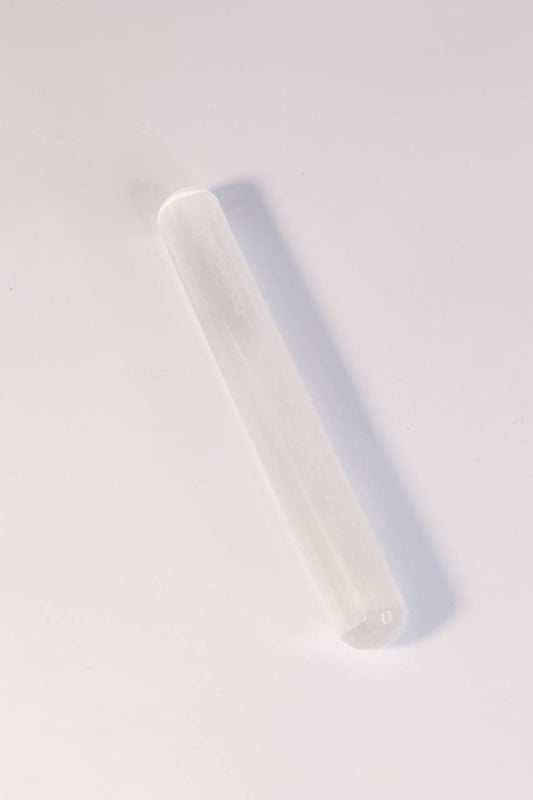 Bastão Massageador Selenita Branca 16 cm