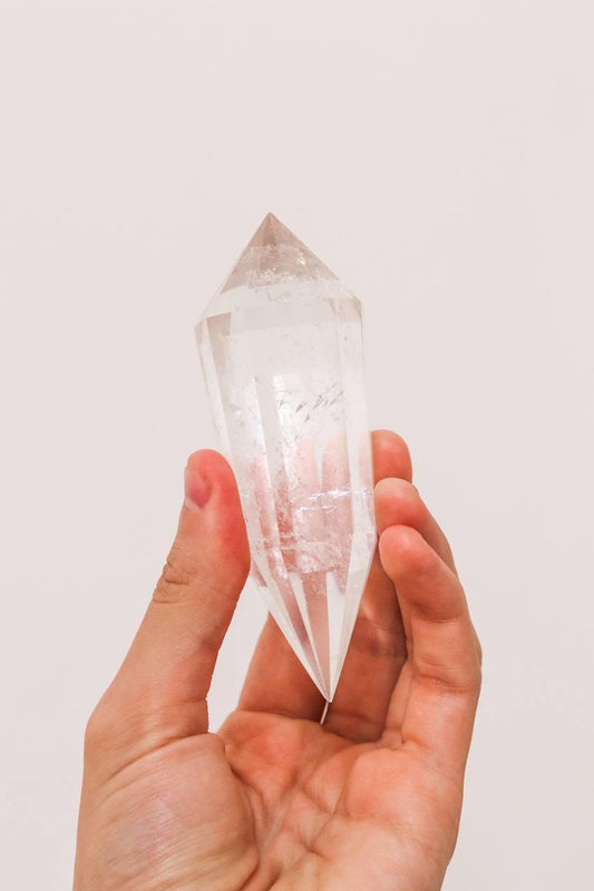 Bastão Vogel Cristal de Quartzo 12 Facetas 203 gramas