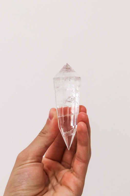 Bastão Vogel Cristal de Quartzo 12 Facetas 104 a 130 gramas