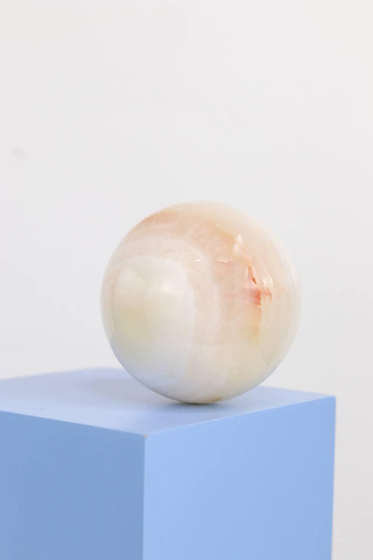 Bola Ônix branco 5,0 a 6,0 cm aprox.