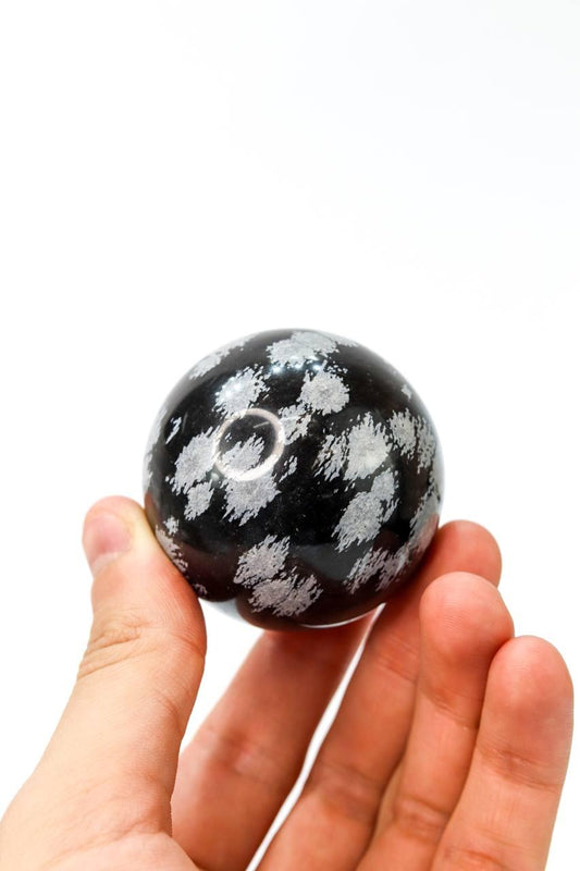 Bola Obsidiana Flocos de Neve 140 a 152 gramas aprox.